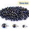 600 Pcs Crystal Glass Beads for Jewelry Making Bulk Faceted Gemstone Rondelle Loose Beads for Bracelet DIY Crafts 8 mm, 6 mm, 4 mm(Black AB Color)
